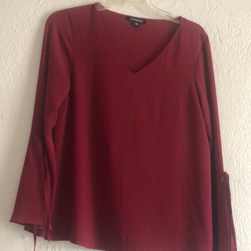 Red sweater top